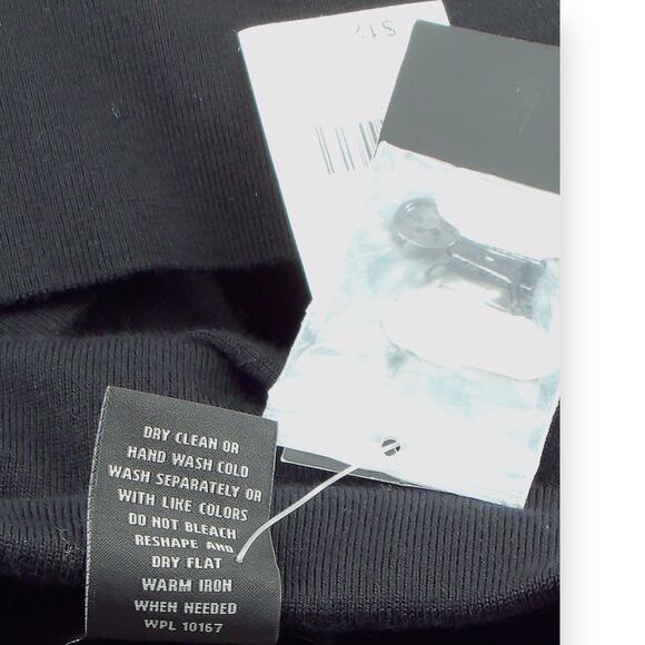 The Men's Store Bloomingdale's Merino Wool Polo Sweater Medium Black Classic Fit - Picture 6 of 7